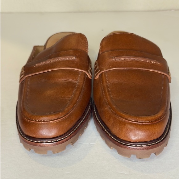 Madewell Corinne Lugsole loafer mule 8 Brown Leather Slip-On Style NF191 - Picture 3 of 7
